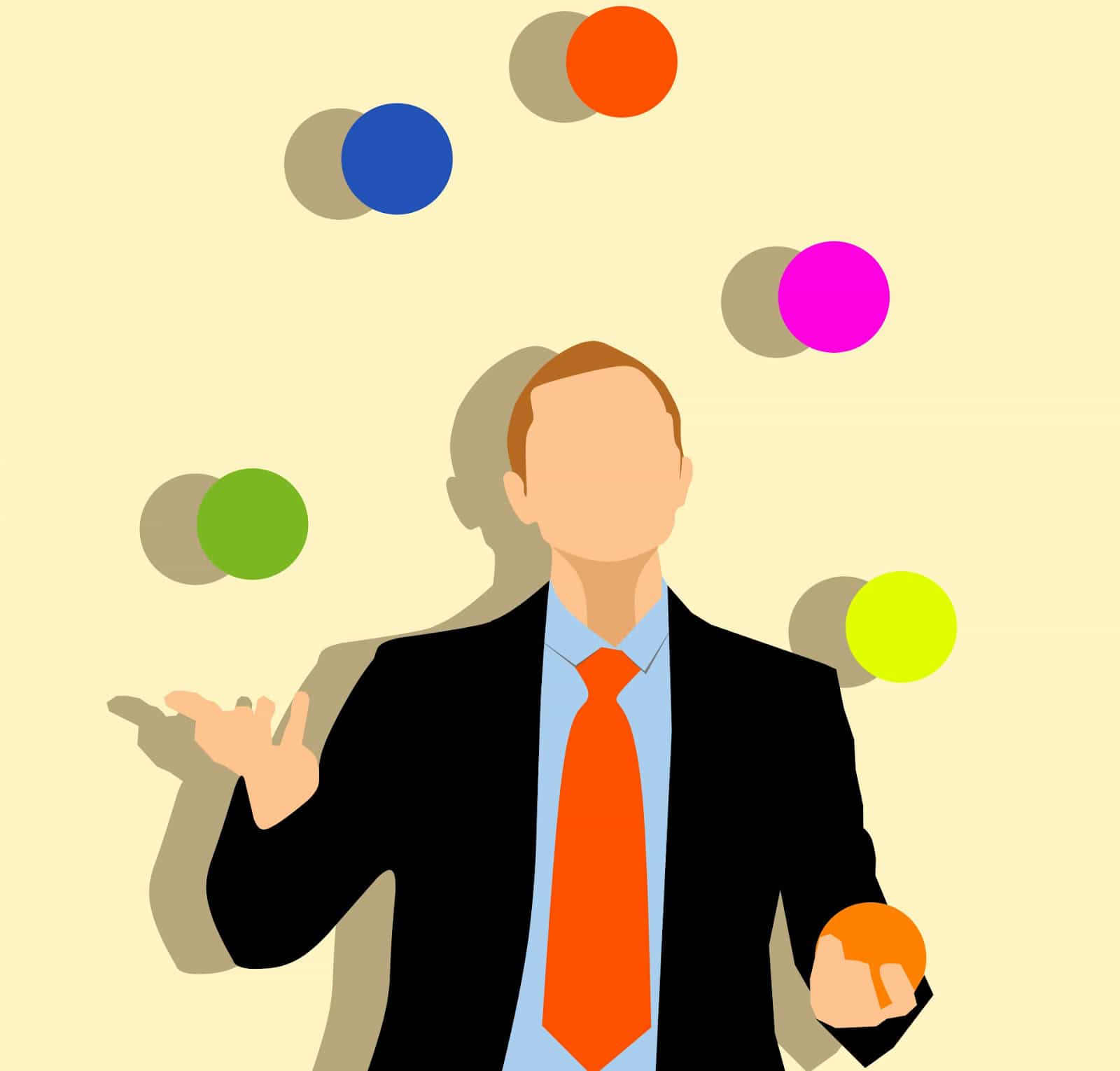 Picture of a man juggling